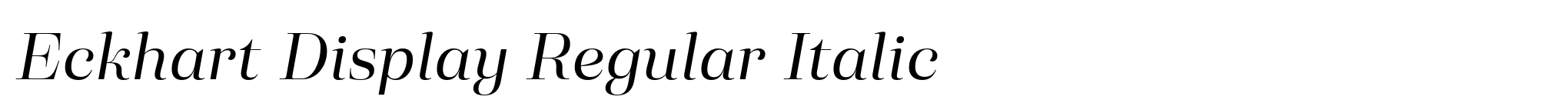 Eckhart Display Regular Italic image
